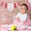 1st Birthday High Chair Banner, Pink Tassel Theme Banner For