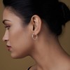 LeCalla 925 Sterling Silver Textured Hoop Earrings | Classic Twisted