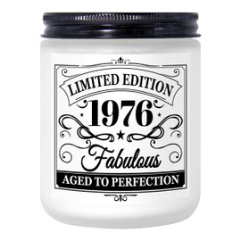 Dulkjio 50th Birthday Gifts for Women Men Her Him, 1976 Birthday Candle 7oz
