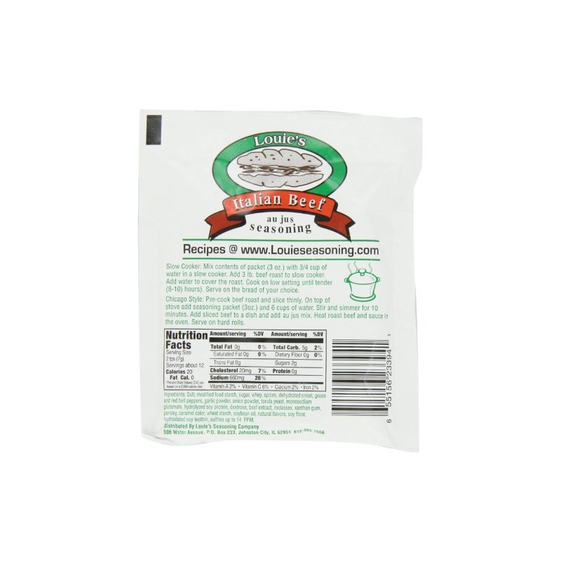 Louie's Italian Beef Seasoning, 3-Ounce (Pack of 8)