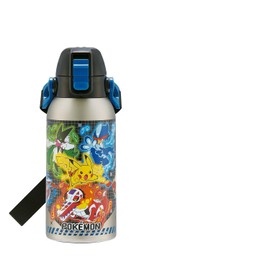 Skater STCH6-A Children's Water Bottle, Direct Drinking, 20.3 fl oz (600 ml), Pokemon 25, Boys, Cold Insulation, Stainless Steel, Lightweight Type, Sports Bottle, Kids, Water Bottle