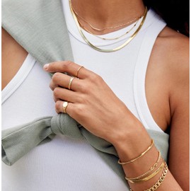 Aobei Pearl Thin Open Cuff Bracelet for Women 18K Gold Plated Bamboo Adjustable Size Wrap Bangle Bracelet