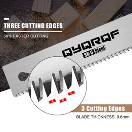 QYQRQF Small Hand Saw, 6" Pull Saw with 17TPI Flexible Trim Saw SK5 Flush Cut Saw for Woodworking Garden Pruning Carpentry or DIY Projects