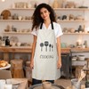 DILLMAN Women Kitchen Apron with Hand Wipe Pockets，Big Pocket,Hand-wiping, Waterproof