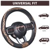 Leopard Steering Wheel Cover, Breathable Microfiber Leather Universal 14.5-15 inch