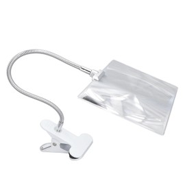 Large Page Magnifier, Easy to Use Clipon HD Lens Reading Magnifier, Large Cover with Flexible Gooseneck for Sewing