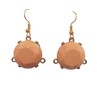 Large Peach Beaded Drop Earrings