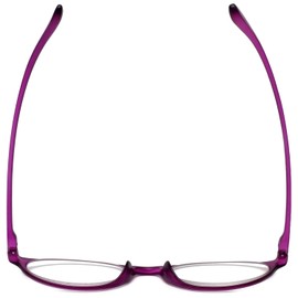 Calabria 719 Flexie Oval Reading Glasses +3.00 Violet Men/Women Bendable Single Power Readers TR90 Flexible