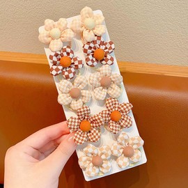 10Pcs Girls Hair Ties Toddler Hair Ties,Colorful Flower Hair Ties Kids Hair Ties Baby Hair Bands Small Ponytail Holders Soft Hair Ties for Toddlers & Little Girls (color 5)