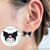 Shobido Kuromi Silver 463569 6 Silver Earrings Junior Series Sanrio