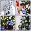 Preboun 48 Pcs Christmas Blue and White Chinoiserie Ball Ornaments