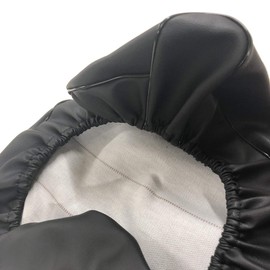 Suzuki Address V100 (CE11A CE13A) Black Dedicated Design Seat Cover, Strong Rubber Type, Made in Japan (Thick Fabric) [Fabric Color: Black/Piping Color: Front and Back, Black] CHRIS-SCR3004-C10