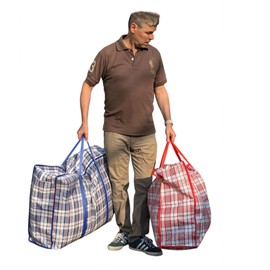 Laundry Bag, Extra Large (XL) Laundry Bags Heavy Duty Storage Bags Reusable Strong Zip Large Boxes for Moving House Clothing & Wardrobe Storage 2 Bags Blue Colour