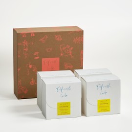 REFRESH.LAB, Premium Herbal Blend Tea Gift Box, 80 Tea Bags (20 Tea Bags x Pack of 4), Unique Gift Set for Tea Lover, 4 Blends, Rooibos, Puer Tea, Chamomile, Hibiscus - 100% Cornstarch Tea Bag