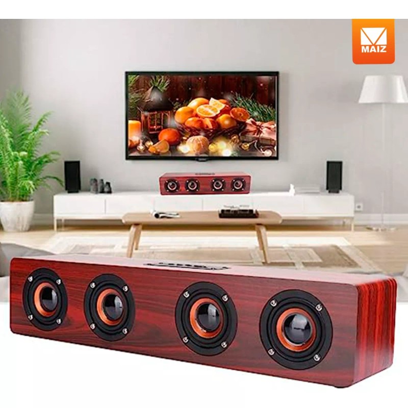 Maíz Bocina Bluetooth Barra Sonido Radio Recargable Usb Portatil