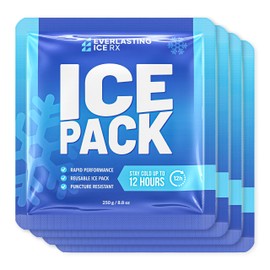 Rapid Performance Reusable Ice Packs for Lunch Boxes, Lunch Bags or Coolers | 4 Pack | Cold for Up to 12 Hours | Ice Packs for Cooler, Long Lasting for Camping, Outdoors & Beach