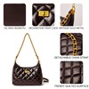 MUHUASHI Quilted Shoulder Bag for Women Designer Crescent Hobo Purse