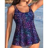 Womens Flowy Tankini Tops Only - Modest Bathing Suit Loose