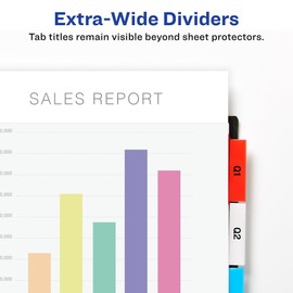 Avery WorkSaver Big Tab Insertable Dividers, 5-Tab, 1 Set (11220)