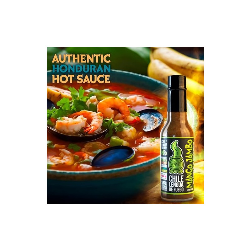 Chile Lengua de Fuego Mild Hot Sauce (Pack of 2,