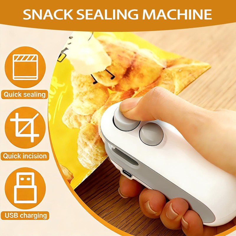 2 Pack Blue&Blue Mini Bag Sealer, 2-in-1 Portable Heat Sealer