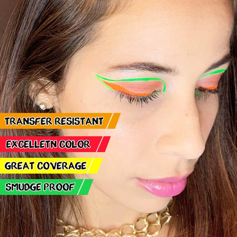Bowitzki Water Activated Eyeliner Glow In The Dark, 9 Colors