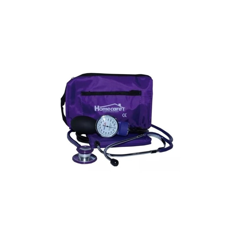 Homecare | Kit Baumanómetro Con Estetoscopio Dúplex Morado