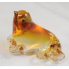 M Design Art Handcraft Amber Sealion Glass Paperweight PW-6027 [Kitchen]
