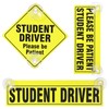 Frienda 3 Pack Student Driver Car Signs, Reusable Window Cling