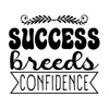 Success Breeds Confidence Living Room Home Decorations Wall Decals Reusable