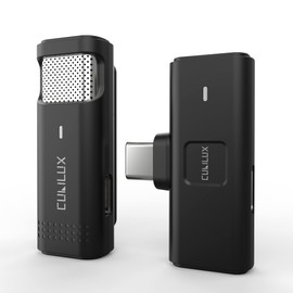 Cubilux Wireless lavalier Microphone for Android,Plug & Play Lapel Mini Mic with Auto Sync/Noise Reduction,Type C Cordless Mini Lapel Mic Suitable for Video Recording,Interview,Vlogging,YouTube