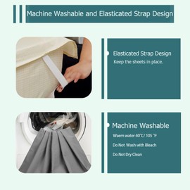 RIQINXIN Grounding Sheets Grounding Mat for Improved Sleep 10% Pure Conductive Silver 90% Cotton Reduce Pain Anxiety Stress 54x80in White