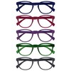 OPULIZE-Paquete de 5 gafas de lectura Pop Retro redondas azul