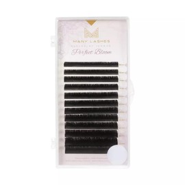 MANY BEAUTY False Eyelash Cluster, Volume Eyelashes "Perfect Bloom Easy Fanning" - Individual Eyelash Extensions 8-14 mm - Cluster Lashes for Eyelash Extension - Artificial Eyelashes (0.10 L)