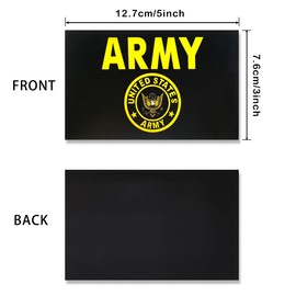 JBCD US Army Gold Crest Flag Magnet Decal - for Car SUV Truck, 3 Pack, 3x5 Inches