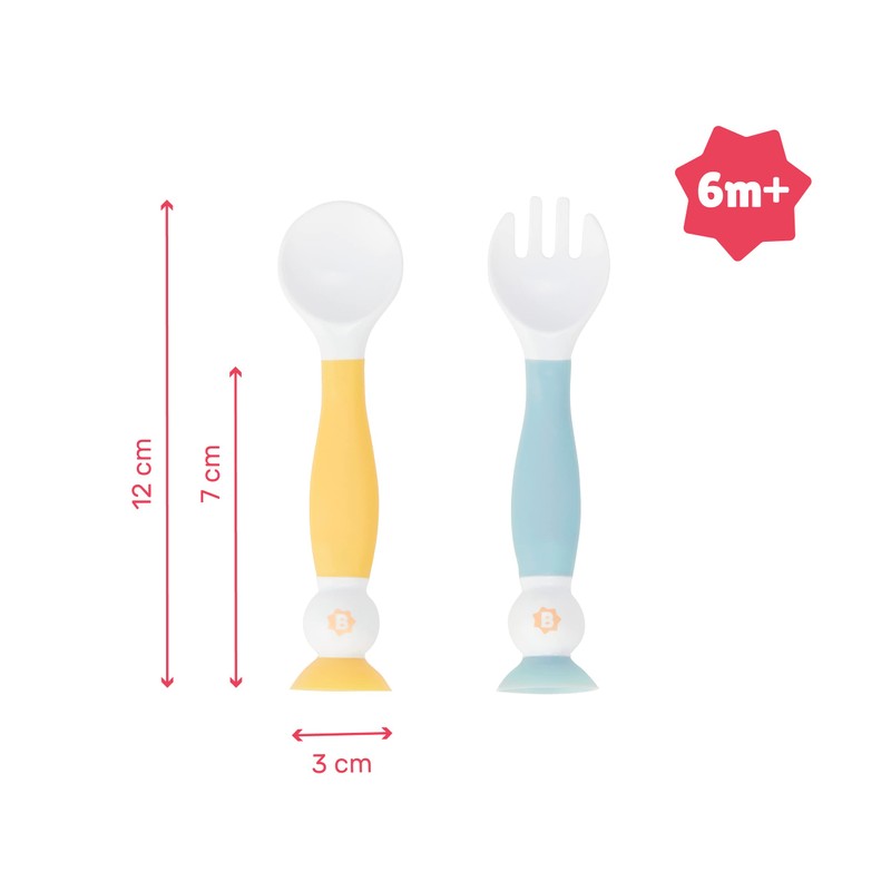 Badabulle Learning to eat cutlery set 2 pieces