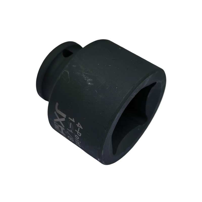 1/2" Drive 1-1/8" 4-Point Square Impact Socket, Heat Treated Cr-Mo