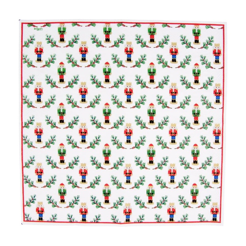 Caspari Little Nutcracker Cocktail Napkins - 20 Per Package