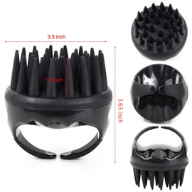 Silicone Hair Scalp Shampoo Massage Brush Shower Head Massager Hair Scrubber for Dandruff - Upgrade Version