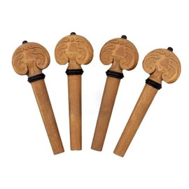 SKY 4/4 Full Size Boxwood Hand Carved Violin Pegs Endpin Set