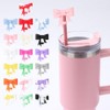 Bow Lovely Reusable Straw Tips Cover & Protector Topper, Silicone