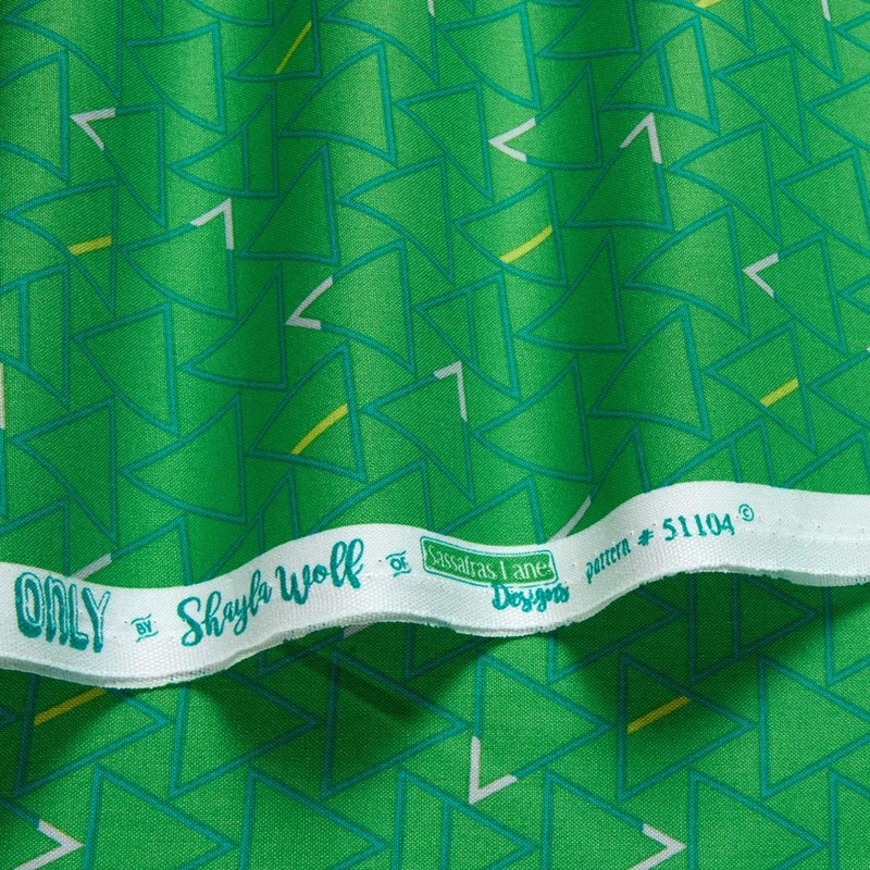 Windham Good Vibes Only Triangles Shamrock Fabric