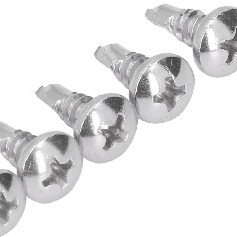 200PCS Self Drilling Screws 304 Stainless Steel Round Head Drill