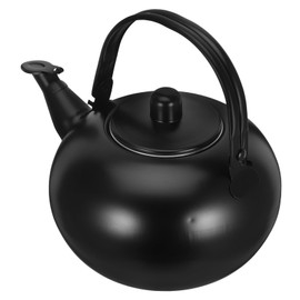 iplusmile Stainless Steel Tea Kettle, Stove Top Teapot Water Kettle 1L Small Whistling Water Kettle Loose Leaf Teapot Coffee Kettle Milk Warmer Black