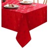 Honellaty Christmas Red Tablecloth, Jacquard Fabric Christmas Tree Pattern Table