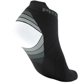 Physix Gear Plantar Fasciitis Compression Socks for Women & Men, Ankle Compression Socks, Arch Support Socks, Compression Foot Socks, Running Compression Socks, Travel Socks, Socks, Black/White, S/M