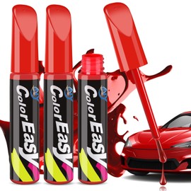 Penriter 3 x Car Paint Pens, Paint Pens for Car Scratches (Red)
