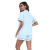 EA'S SECRET Womens Pajamas Set 100% Cotton Soft Short Sleeve