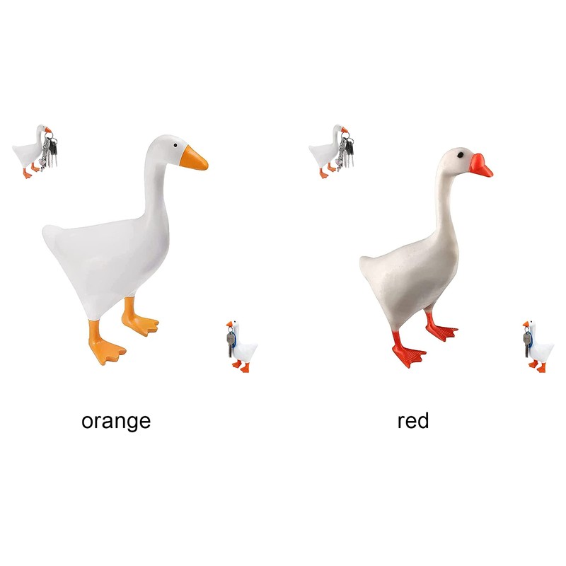 White Duck Magnetic Display Piece Resin Decoration Magnetic Goose Key