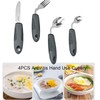 4PCS Arthritis Hand Use Cutlery (Right Hand) - Easy Grip